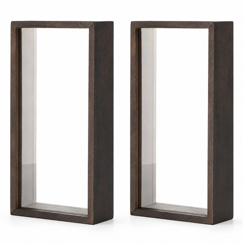 2pcs wooden shadow box - wooden, frame