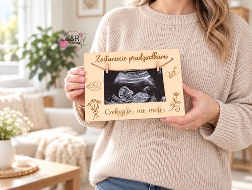 Pregnancy announcement wooden - announcement,