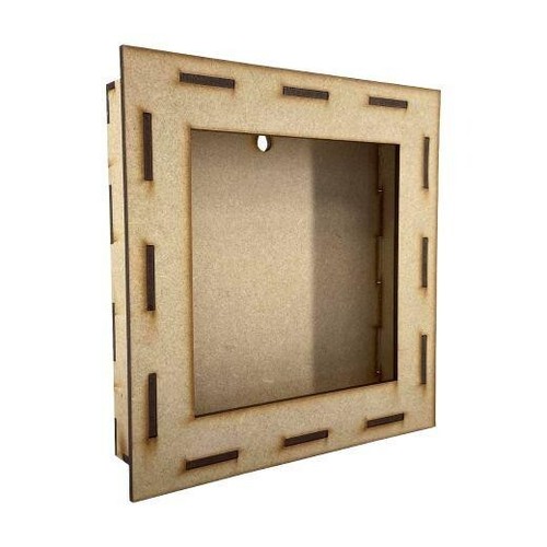 Wooden mdf box frame - wooden, 3d