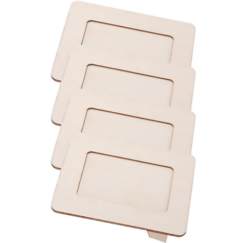 4pcs wooden craft - wooden,