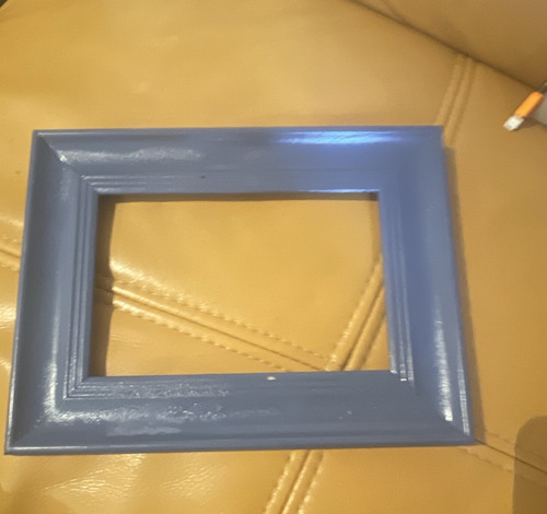 Blue wooden rectangle photo - blue,