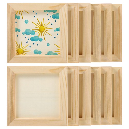 10pcs rustic wooden picture - wooden,