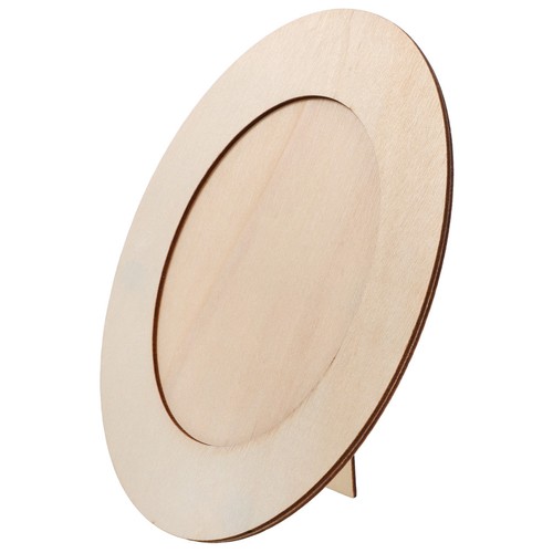 Unfinished wooden oval picture - oval,
