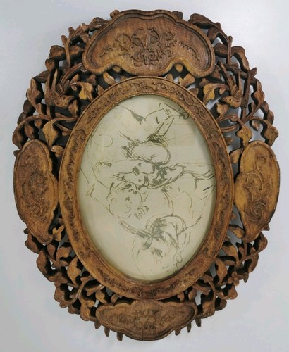 Antique wooden picture frame - wooden,