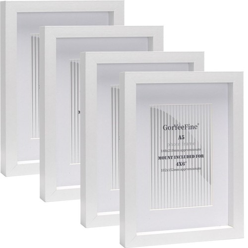 White wooden photo frame - white,